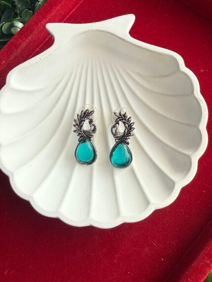 Daily Wear Stone Earrings – Blue
