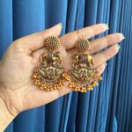 Golden Haathi Earrings