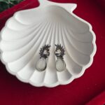 Daily Wear Stone Earrings – White