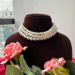 3 layer pearl choker