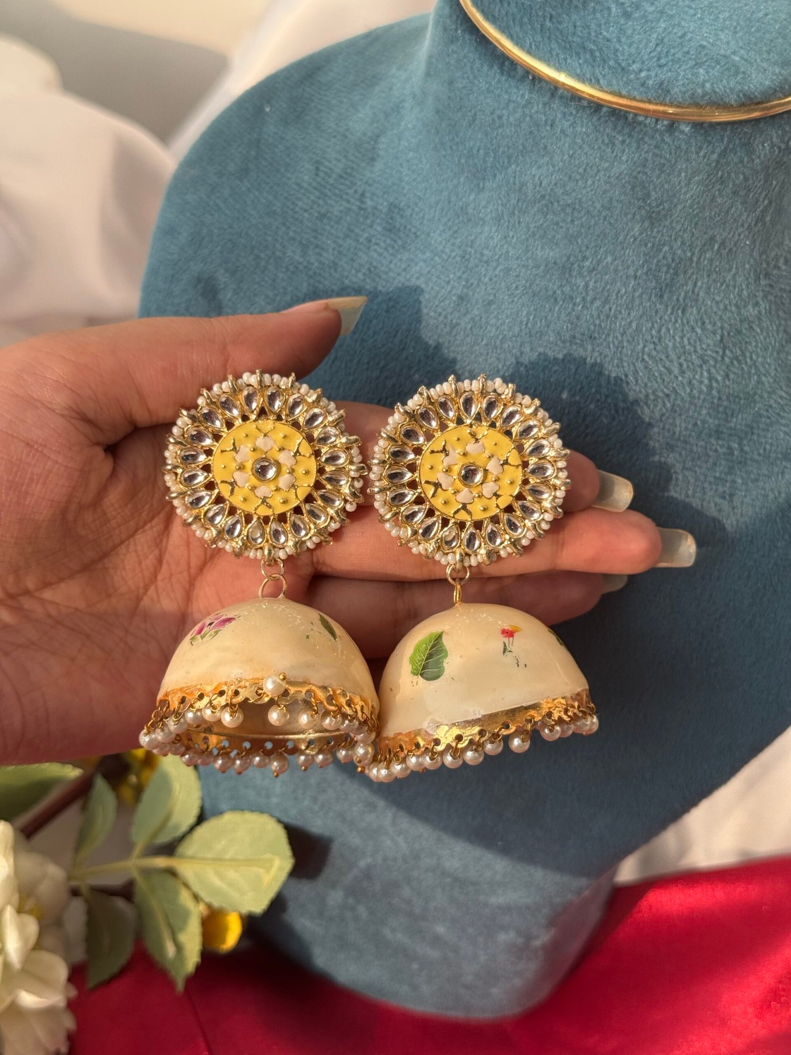 img_6248-scaled-1.jpeg White Big Jhumka - Image 1