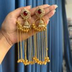 Ritika Kashmiri Earrings – Red