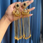 Ritika Kashmiri Earrings – Black