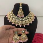 Monica Premium Kundan Set – Light Pink