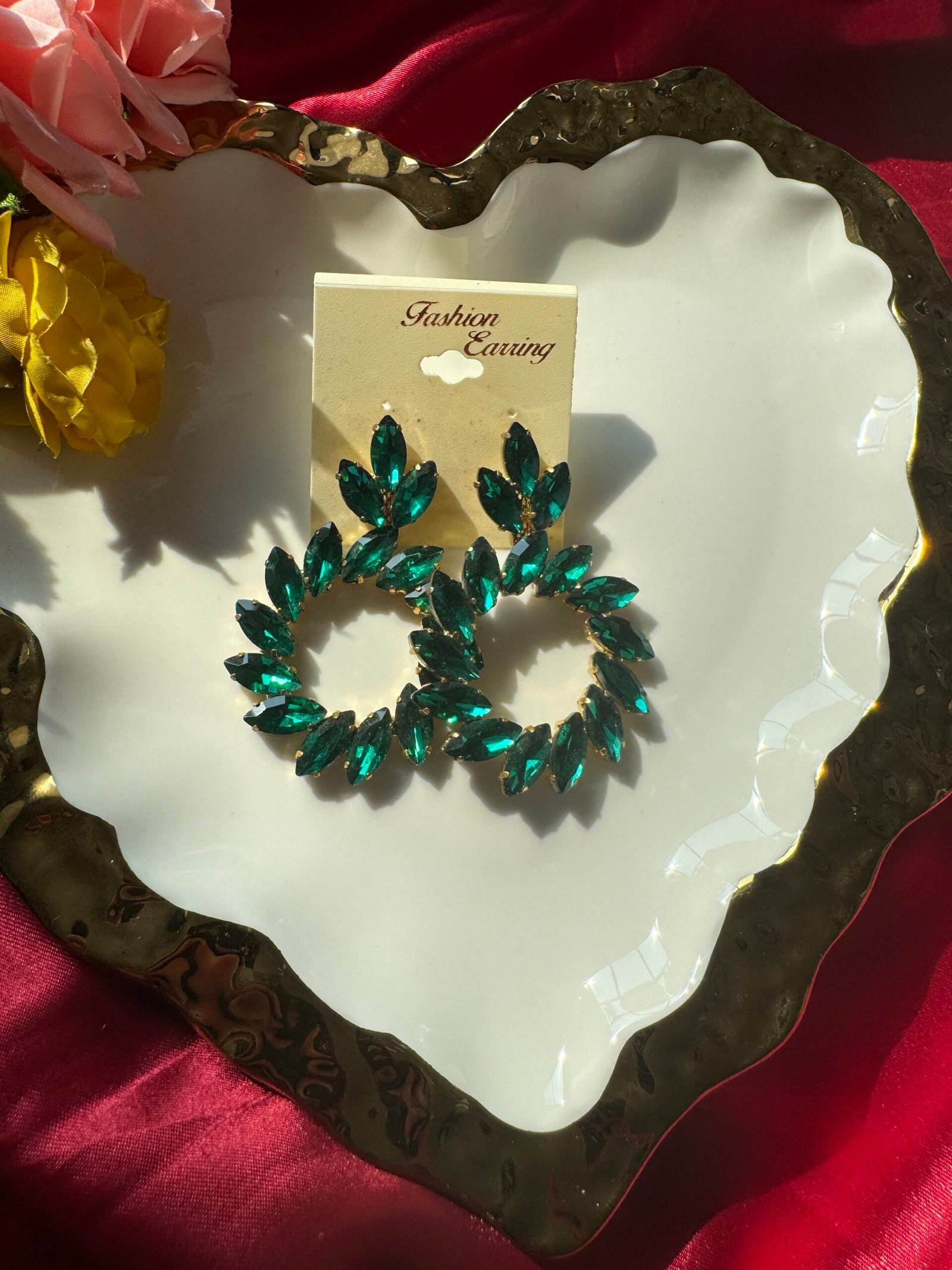 img_6850-scaled-1.jpeg Dark Green Stone Earrings - Image 1