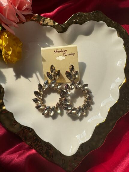 White Stone Earrings