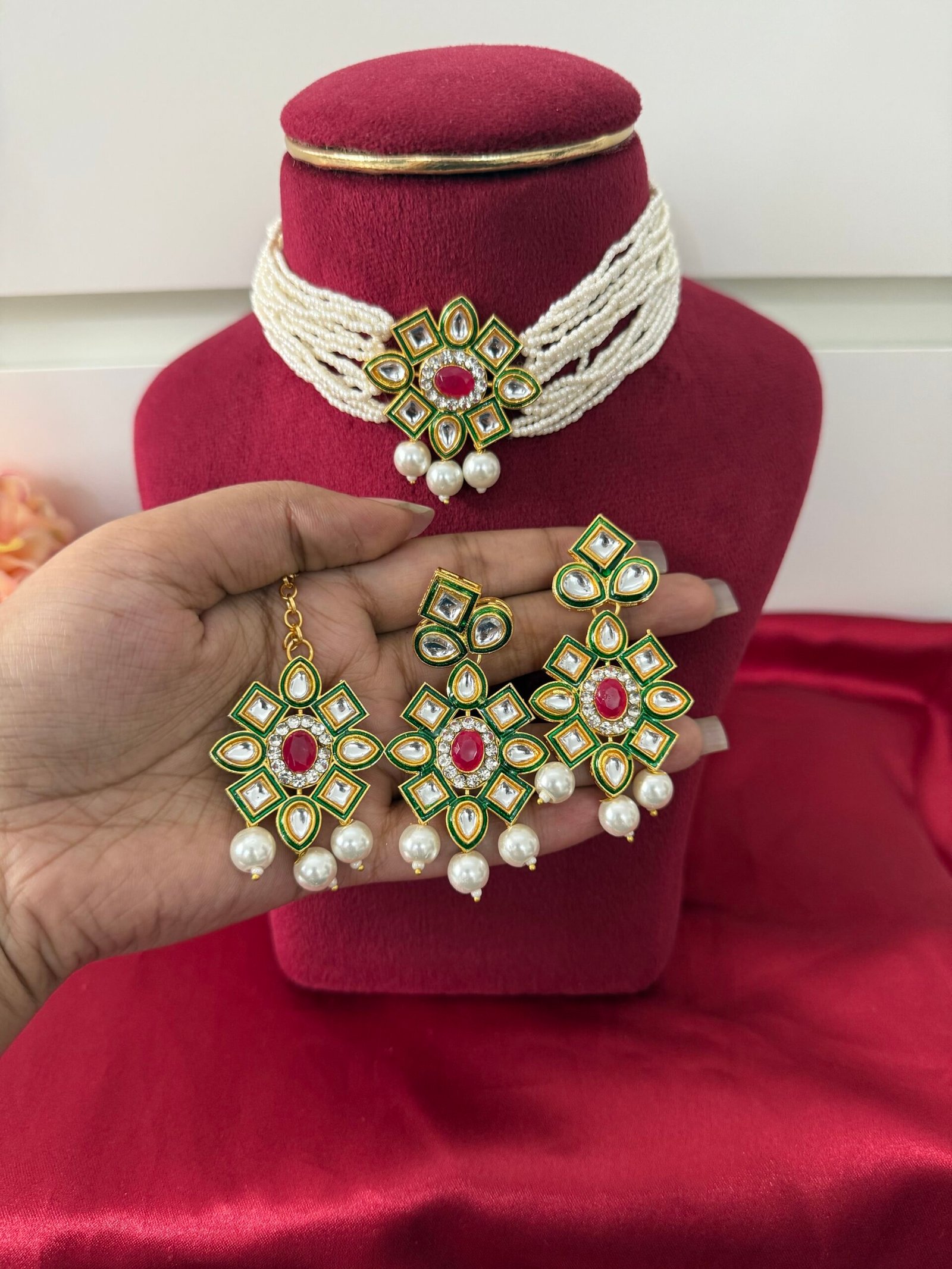 img_6883-scaled-1.jpeg Keerti Meenakari Choker Set - Image 1