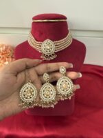 Jasmeen Kundan Choker Set – Golden