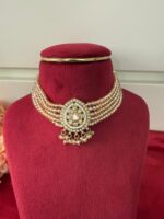 Jasmeen Kundan Choker Set – Golden - Image 2