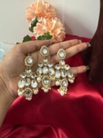 Asmita Premium Kundan Jewellery Set – White - Image 2