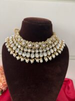 Asmita Premium Kundan Jewellery Set – White - Image 3