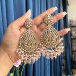 Ridhima Kundan Earrings – Light Pink