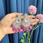 Radha Premium Kundan Earrings – Purple