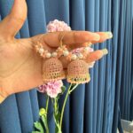 Peach Bali Jhumki Earrings