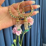 Green Bali Jhumki Earrings