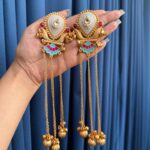 Deepti Kashmiri Earrings – Pink Light Blue