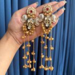 Mehreen Kashmiri Dejhoor Earrings – Red Blue