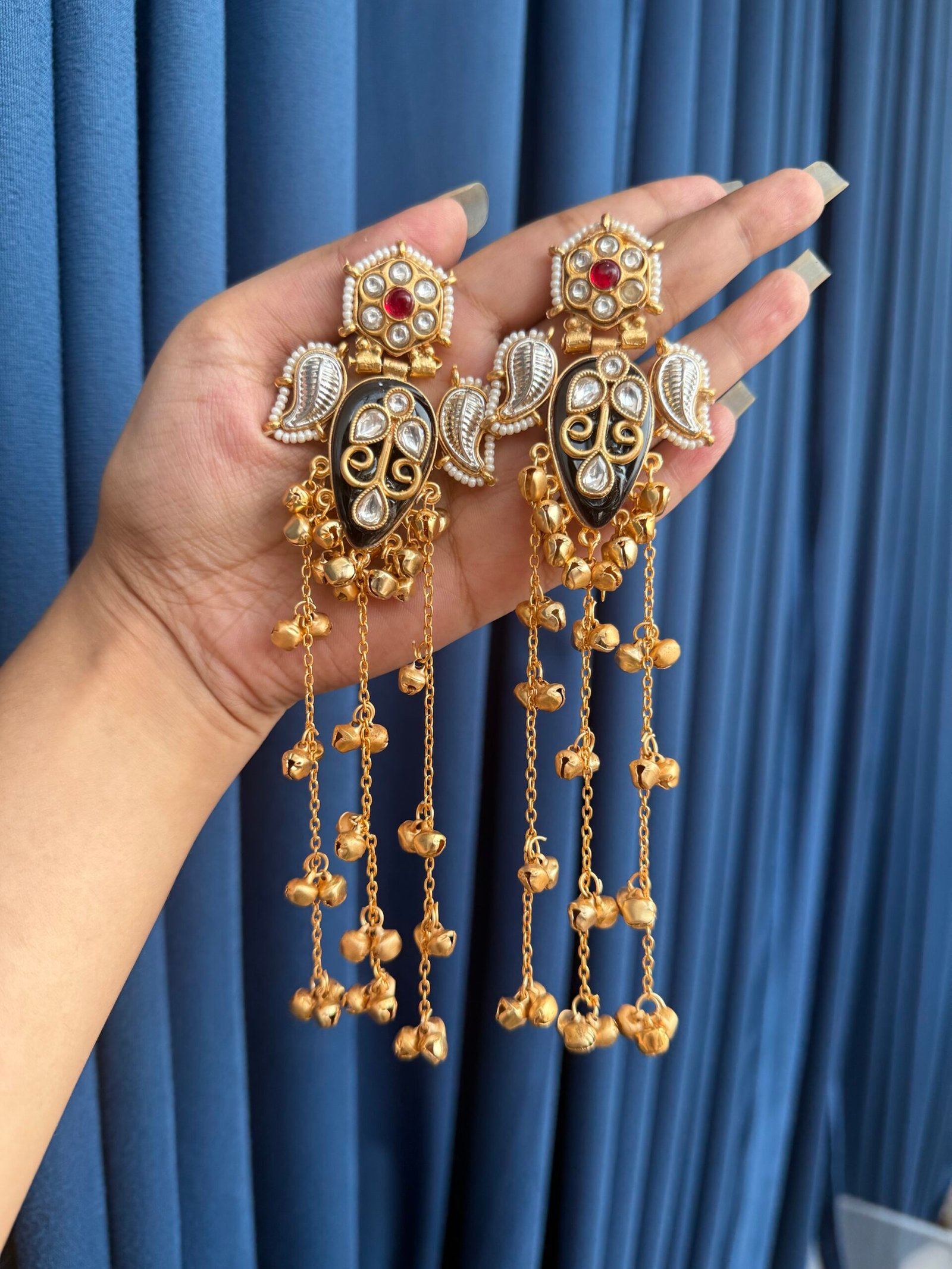 img_7517-scaled-1.jpeg Mehreen Kashmiri Dejhoor Earrings – Red Blue - Image 1