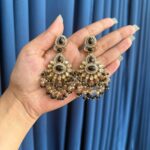 Aabha Ethnic Earrings – Black