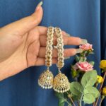 Premium Pearl Kada With Jhumka – Set of 2