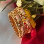 Meenakari Elephant Kada – Set of 2