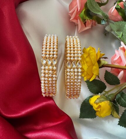 Pearl Kundan Kada – Set of 2