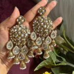 Sajni Kundan Earrings – White