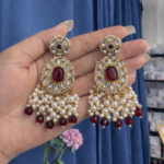 Simran Kundan Earrings – Red