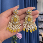 Simran Kundan Earrings – Yellow