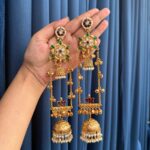 Shanaya Kashmiri Earrings –  Red Green