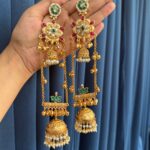 Shanaya Kashmiri Earrings –  Green Pink