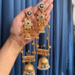 Shanaya Kashmiri Earrings –  Blue Red