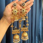Shanaya Kashmiri Earrings –  Black Red