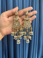Kashi Kundan Earrings – Golden - Image 2