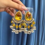 Kamya Stone Earrings –  Yellow