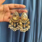 Kamya Stone Earrings –  Golden