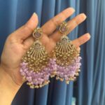 Zarine Premium Chandbali –  Lavender