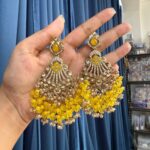 Zarine Premium Chandbali –  Yellow