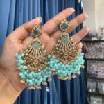 Zarine Premium Chandbali –  Light Blue