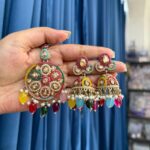Ragini Jadau Jhumka with Mangtika