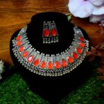 Kundan Oxidised Set – Red