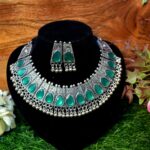 Kundan Oxidised Set – Dark Green